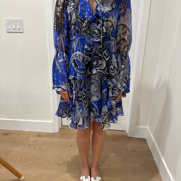 Emilio Pucci Blue Silk Dress - Picture 2 of 4